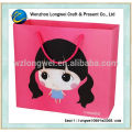 pretty and colorful cute paper bag with little girl